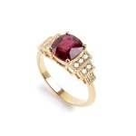 Ruby diamond gold ring