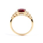 Ruby diamond gold ring