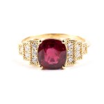 Ruby diamond gold ring