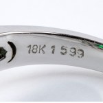 Emerald diamond gold ring
