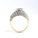 Sapphire diamond gold band ring