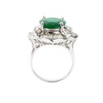 Emerald diamond gold ring