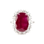 Burma ruby diamond gold ring