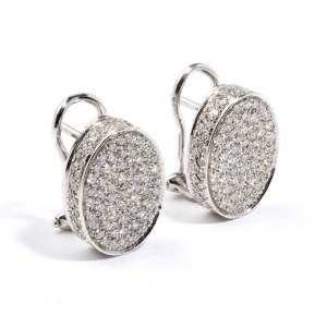 Diamond gold earrings