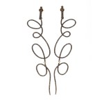A pair of gold and diamond earrings