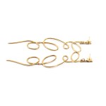 A pair of gold and diamond earrings