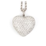 Diamond gold necklace-pendant