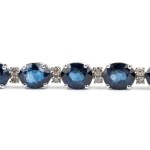 Bracelet en or avec saphir bleu et diamants