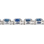 Bracelet en or avec saphir bleu et diamants