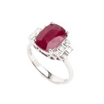 Ruby diamond gold ring