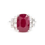 Ruby diamond gold ring