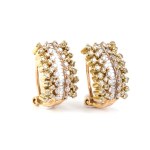 Diamond gold pair of earrings