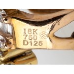 Diamond gold pair of earrings