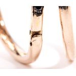 Gold black diamond ring