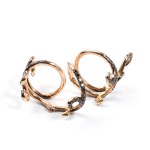Gold black diamond ring