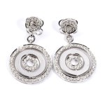 Diamond gold earrings