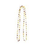 Coloured stones gold necklace