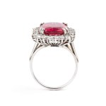 Tourmaline diamond gold ring