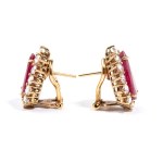 Rubies diamonds earrings