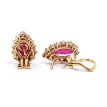 Rubies diamonds earrings