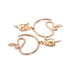 Diamond gold earrings