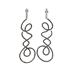Diamond gold earrings
