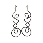 Diamond gold earrings