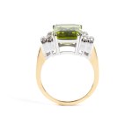 Peridot diamond gold ring
