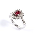 Ruby diamond gold ring
