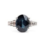 Blue sapphire diamondgold ring