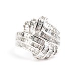 Diamond gold band ring