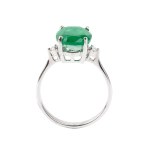 Emerald diamond gold ring