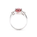 Tourmaline diamond gold ring