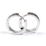 Fancy color brown diamond hoop earrings