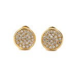 Diamond gold pair of earrings