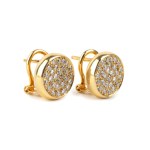 Diamond gold pair of earrings
