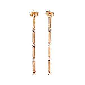 Diamond gold drop earrings