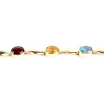 Multi-gemstone gold bracelet