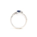 Blue sapphire diamond gold ring