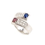 Ruby sapphire diamond gold rig