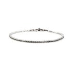 Black diamond gold tennis bracelet