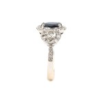 Sapphire diamond gold ring