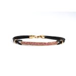 Gold pink corundum bracelet