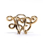 Diamond gold single earring