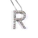 Diamond gold pendant