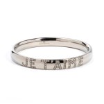 Diamond titanium rigid bracelet