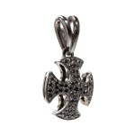 Black diamond gold pendant