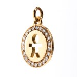 Diamond gold pendant