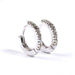 Diamond gold hoop earrings