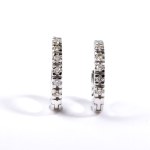 Diamond gold hoop earrings